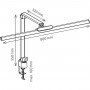 Hansa Lampe de bureau LED "Flow", avec pince, anthracite