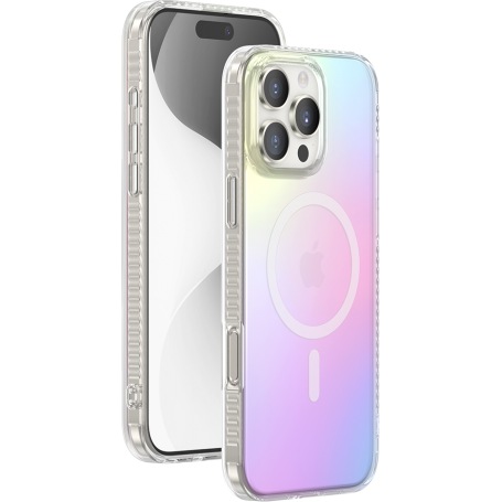 Coque MagSafe IP16ProMax Semi-transparente Irisée