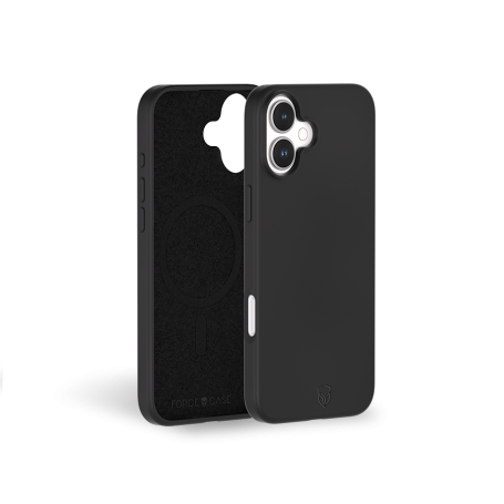 Coque Silicone Renforcée MagSafe IP16 Plus Noire