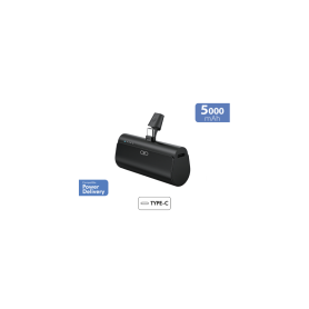 Powerbank 5000mAh USBC PD connecteur intégré Noir