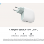 Chargeur secteur USB-C 45W Blanc