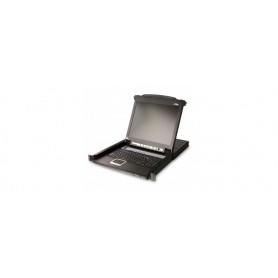 ATEN CL5708M DE KVM Switch 8-port 17\"-LCD Single Rail (PS/2-USB VGA) DE layout