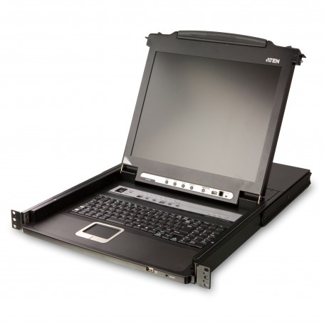 ATEN CL5708M DE KVM Switch 8-port 17\"-LCD Single Rail (PS/2-USB VGA) DE layout