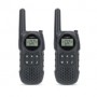 Set de Talkie-Walkie | 2 combinés | Jusqu\'à 10 km | Canaux de fréquence: 8 | PTT / VOX | Jusqu\'à 3 heures | Sortie casque | Noir