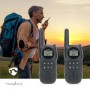 Set de Talkie-Walkie | 2 combinés | Jusqu\'à 10 km | Canaux de fréquence: 8 | PTT / VOX | Jusqu\'à 3 heures | Sortie casque | Noir