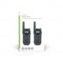 Set de Talkie-Walkie | 2 combinés | Jusqu\'à 10 km | Canaux de fréquence: 8 | PTT / VOX | Jusqu\'à 3 heures | Sortie casque | Noir