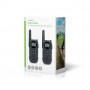Set de Talkie-Walkie | 2 combinés | Jusqu\'à 10 km | Canaux de fréquence: 8 | PTT / VOX | Jusqu\'à 3 heures | Sortie casque | Noir