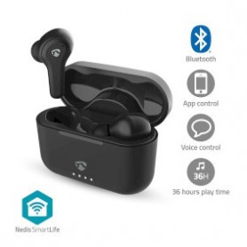 Écouteurs entièrement sans fil | Hybrid (ENC + ANC) | Bluetooth® | Durée de lecture maximale de batterie: 36 heures | Contrôle tactile | Boîtier de charge | Étui de chargement sans fil | Microphone intégré | Support de commande vocale | Noir