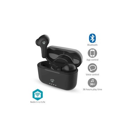 Écouteurs entièrement sans fil | Hybrid (ENC + ANC) | Bluetooth® | Durée de lecture maximale de batterie: 36 heures | Contrôle tactile | Boîtier de charge | Étui de chargement sans fil | Microphone intégré | Support de commande vocale | Noir