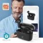 Écouteurs entièrement sans fil | Hybrid (ENC + ANC) | Bluetooth® | Durée de lecture maximale de batterie: 36 heures | Contrôle tactile | Boîtier de charge | Étui de chargement sans fil | Microphone intégré | Support de commande vocale | Noir