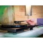 Platine vinyle en bois avec cartouche MMC et encodage PC Noir