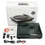 Platine vinyle en bois avec cartouche MMC et encodage PC Noir