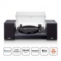 Lecteur de disques avec Bluetooth® et deux haut-parleurs externes noir