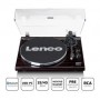 Lecteur de disques avec transmission Bluetooth® brun foncé