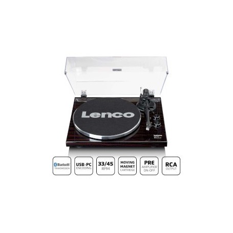 Lecteur de disques avec transmission Bluetooth® brun foncé