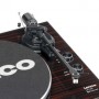 Lecteur de disques avec transmission Bluetooth® brun foncé