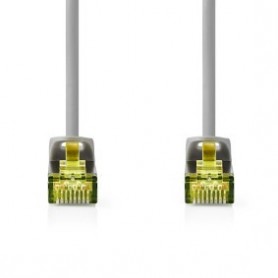 Câble réseau CAT7 | S/FTP | RJ45 Male | RJ45 Male | 0.25 m | Snagless | Rond | LSZH | Gris | Label