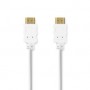 Câble HDMI Haute Vitesse avec ethernet | HDMI™ Connecteur | HDMI™ Connecteur | 4K@60Hz | ARC | 18 Gbps | 2.00 m | Rond | PVC | Blanc | Label