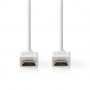 Câble HDMI Haute Vitesse avec ethernet | HDMI™ Connecteur | HDMI™ Connecteur | 4K@60Hz | ARC | 18 Gbps | 2.00 m | Rond | PVC | Blanc | Label