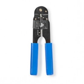 Pince à Sertir | CAT5e / CAT6 / CAT6a | Coupe / Décapage / Pince | ABS / Acier | Bleu