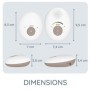 Babyfoon Full Eco DECT, blanc/taupe