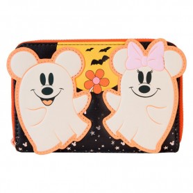 Loungefly Disney Mickey &38 Minnie Floral Ghost wallet
