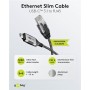 Câble Ethernet USB-C™ 3.1 vers RJ45, Slim, 5 mconnecte un routeur, modem ou switch réseau au port USB-C™ de l\'ordinateur portable, tablette ou smartphone