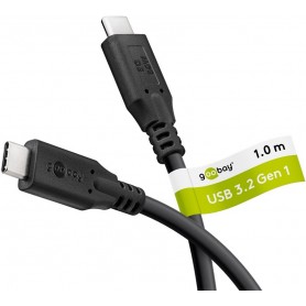 Câble USB-C™, USB 3.2, 60 W, 5 Gbit/s, Power Delivery, 1 mConnecteur USB-C™ Connecteur USB-C™