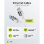 Câble Ethernet USB-A 3.0 vers RJ45, 15 mconnecte un routeur, modem ou switch réseau au port USB-A de l\'ordinateur portable, tablette ou smartphone