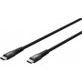 Câble Textile USB-C™ Super-Doux avec Connecteurs Métalliques, 2 m, noircâble de connexion élégant et extra-robuste pour les appareils dotés d\'un connecteur USB-C™