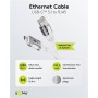 Câble Ethernet USB-C™ 3.1 vers RJ45, 15 mconnecte un routeur, modem ou switch réseau au port USB-C™ de l\'ordinateur portable, tablette ou smartphone
