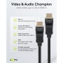 Câble de Connexion DisplayPort™ 1.48K/60Hz, 4K/120Hz, Full HD (1080p)/240 Hz
