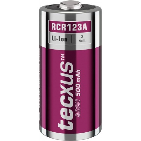 RCR123 Rechargeable - 500 mAh, 1 cartonpile lithium-ion (Li-ion), 3,2 V