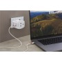 Adaptateur de Voyage MUV USB AC 65 PD65 W, chargeur 1x USB-C™ et 1x USB-A plus fiches d\'alimentation internationales pour appareils non mis à la terre, 2 broches