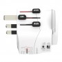 Adaptateur de Voyage PRO Light USB AC45PD45 W, chargeur 1x USB-C™ et 1x USB-A plus fiches d\'alimentation internationales pour appareils à 2 et 3 broches