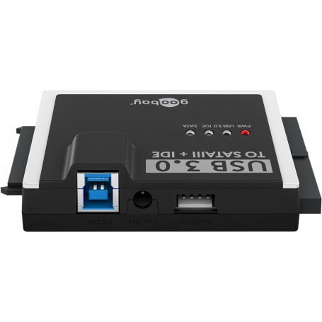 USB 3.0 Adaptateur de Disque Dur pour IDE et SATASet adaptateur pour disques durs HDD et SSD, lecteurs de CD et de DVD, avec bloc d\'alimentation et câble de connexion