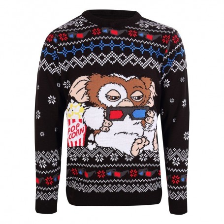 Gremlins Sweatshirt Christmas Jumper Gizmo Popcorn (XL)