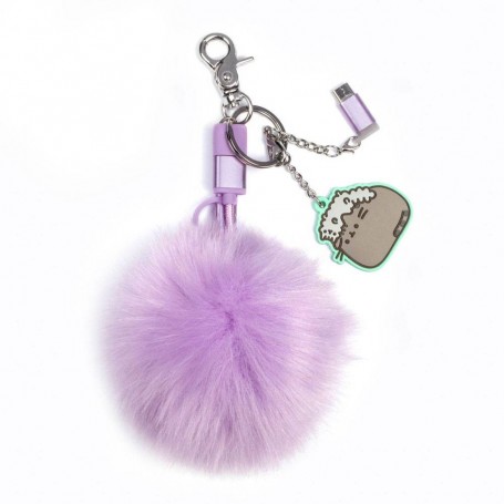 Pusheen Câble de chargement USB 3in1 avec porte-clés Pom Pom