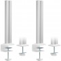 InLine® Slatwall table mount, panel aluminium 1m incl. 2 pillars 0.86m