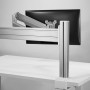 InLine® Slatwall table mount, panel aluminium 1m incl. 2 pillars 0.86m