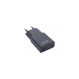 InLine® USB power supply charger Dual USB-C, PD, PPS, 30W, black