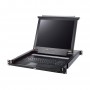 ATEN CL1000M DE Single Rail 17\" LCD Console, 19\" 1U, DE-Layout (PS/2-USB, VGA)