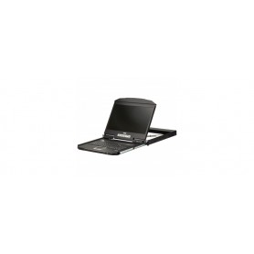 ATEN CL3700NW DE Short depth single rail 18.5\" LCD console (USB HDMI), DE layout