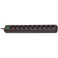 Brennenstuhl Eco-Line 10-way power extrention with switch black