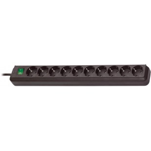 Brennenstuhl Eco-Line 10-way power extrention with switch black