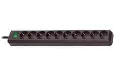 Brennenstuhl Eco-Line 10-way power extrention with switch black