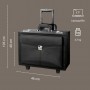 Alassio Valise pour pilote \"ROCCA II\", microfibre, noir