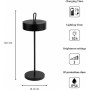 APS Lampe de bureau rechargeable LED CLEO, noir