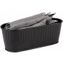APS Corbeille couverts, acier inoxydable, noir