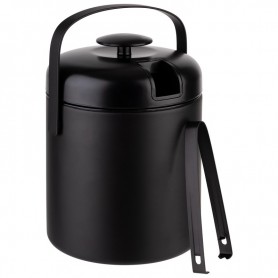 APS Seau glaons, en acier inoxydable, 1,3 litre, noir